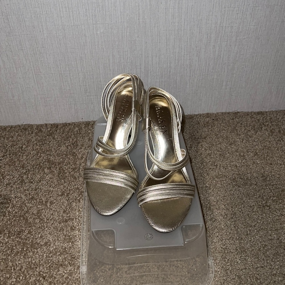 Ralph Lauren high sandals in gold